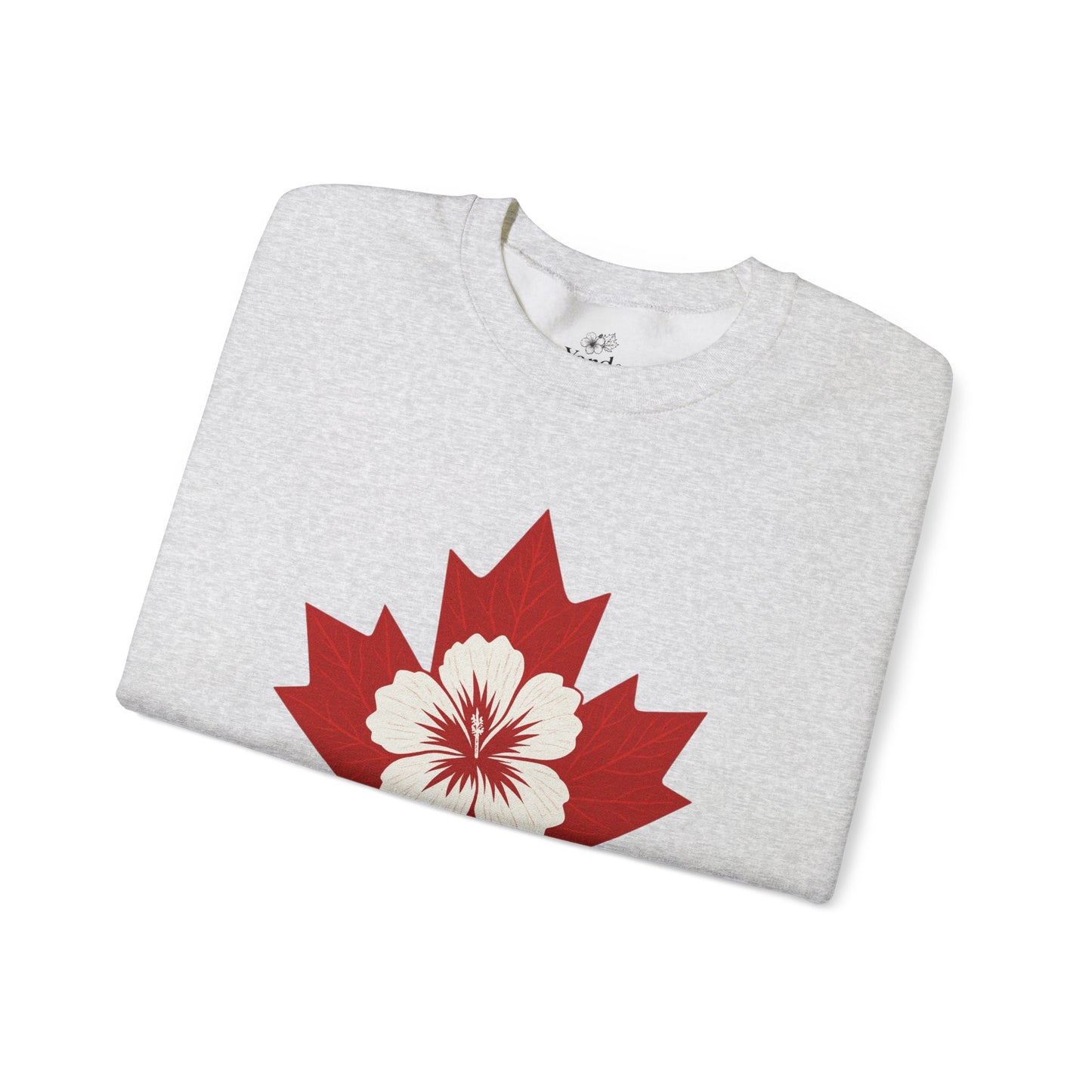 Maple Leaf Crewneck Sweatshirt — Canadian Floral Maple Design