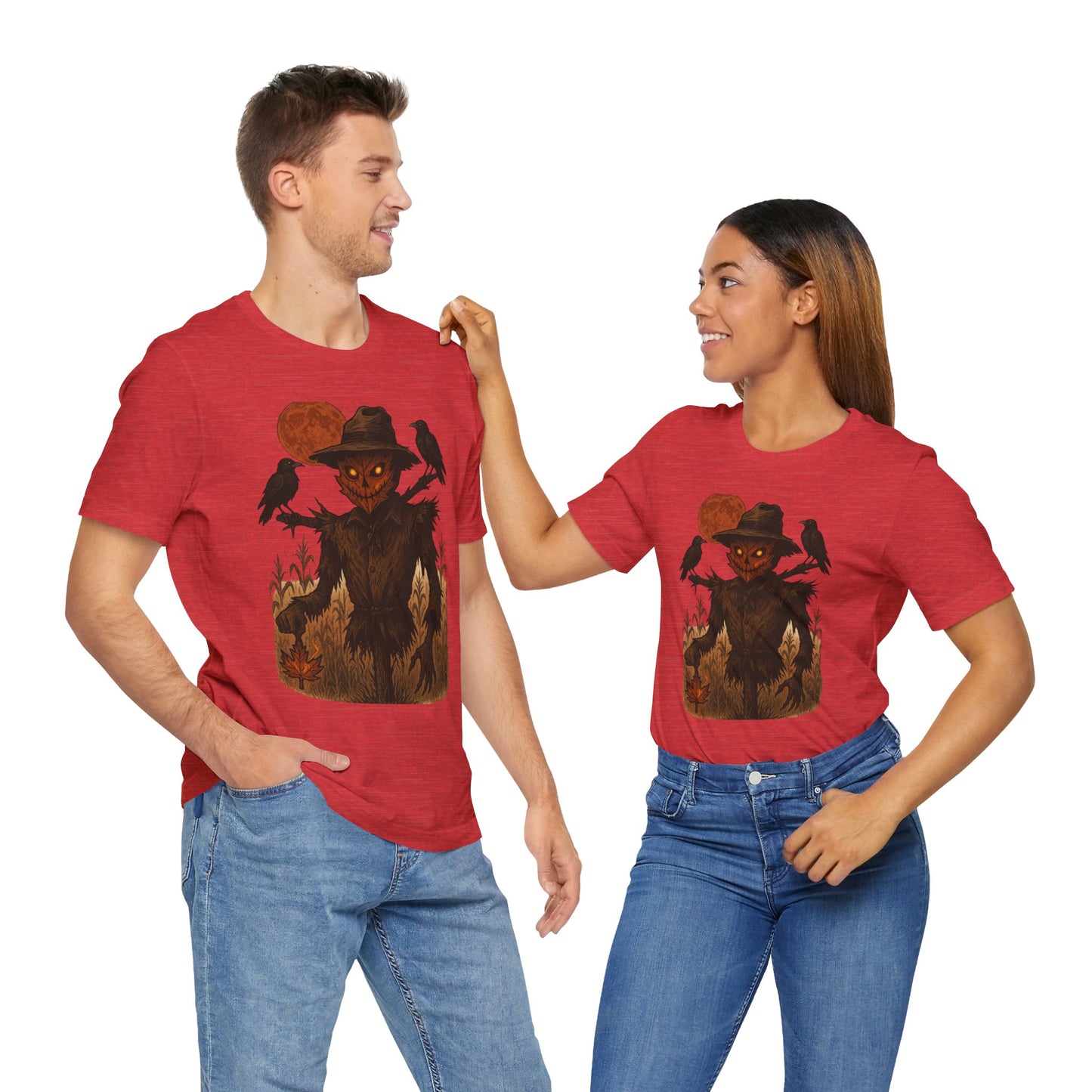 Spooky Scarecrow Graphic Tee | Unisex Halloween Shirt, Fall Fashion, Halloween Costume Tee, Scary Tee, Gift for Horror Lovers