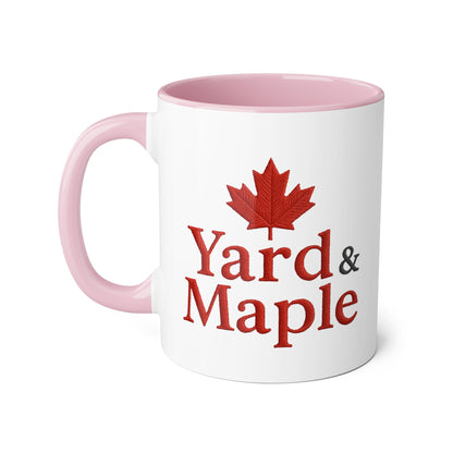 Maple Leaf Accent Mug, Cozy Coffee Cup for Fall, Unique Gift for Thanksgiving, Perfect for Canadians, Seasonal Drinkware