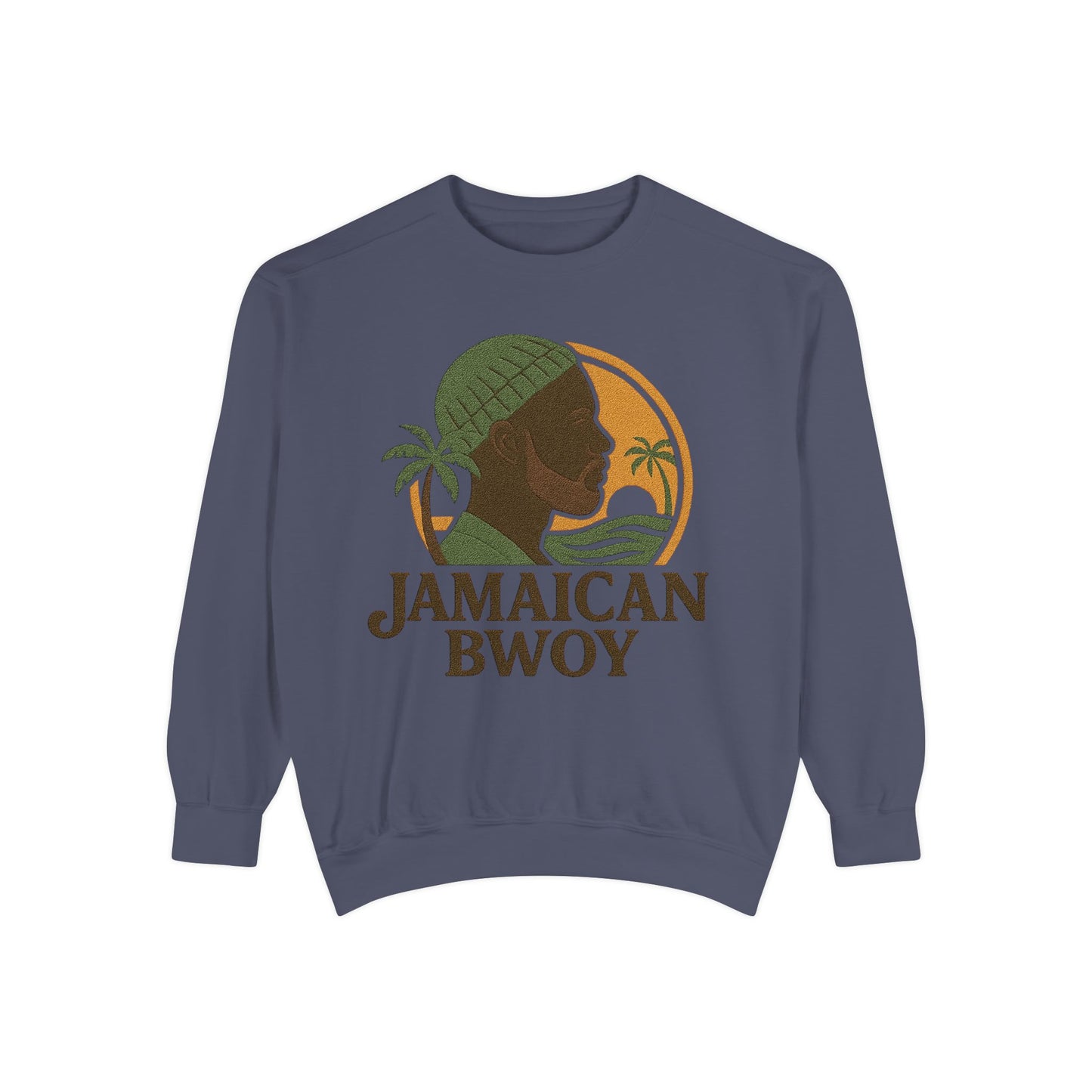 Jamaican Bwoy Sweatshirt, Cozy Unisex Pullover, Streetwear Style, Perfect Gift for Reggae Lovers, Summer Vibes Apparel, Gift for Him/Her