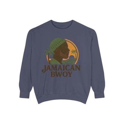 Jamaican Bwoy Sweatshirt, Cozy Unisex Pullover, Streetwear Style, Perfect Gift for Reggae Lovers, Summer Vibes Apparel, Gift for Him/Her
