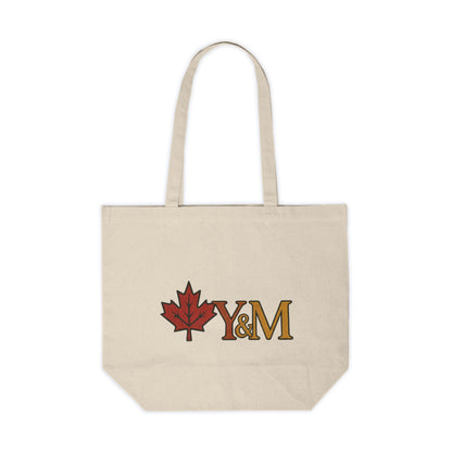 Stylish Canvas Shopping Tote with Maple Leaf Design | Eco-Friendly Grocery Bag, Reusable Market Tote, Gift for Her, Travel Bag, Personal Use