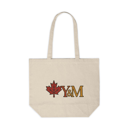 Stylish Canvas Shopping Tote with Maple Leaf Design | Eco-Friendly Grocery Bag, Reusable Market Tote, Gift for Her, Travel Bag, Personal Use