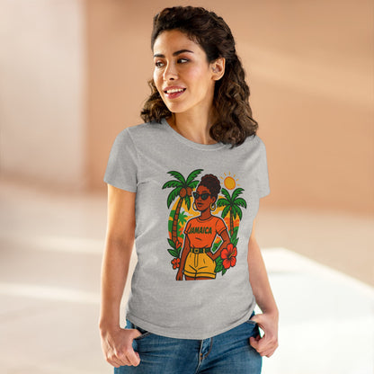 Tropical Vibes Tee, Jamaica Graphic Shirt, Summer Fashion, Vacation Wear, Beach Outfit, Gift for Her