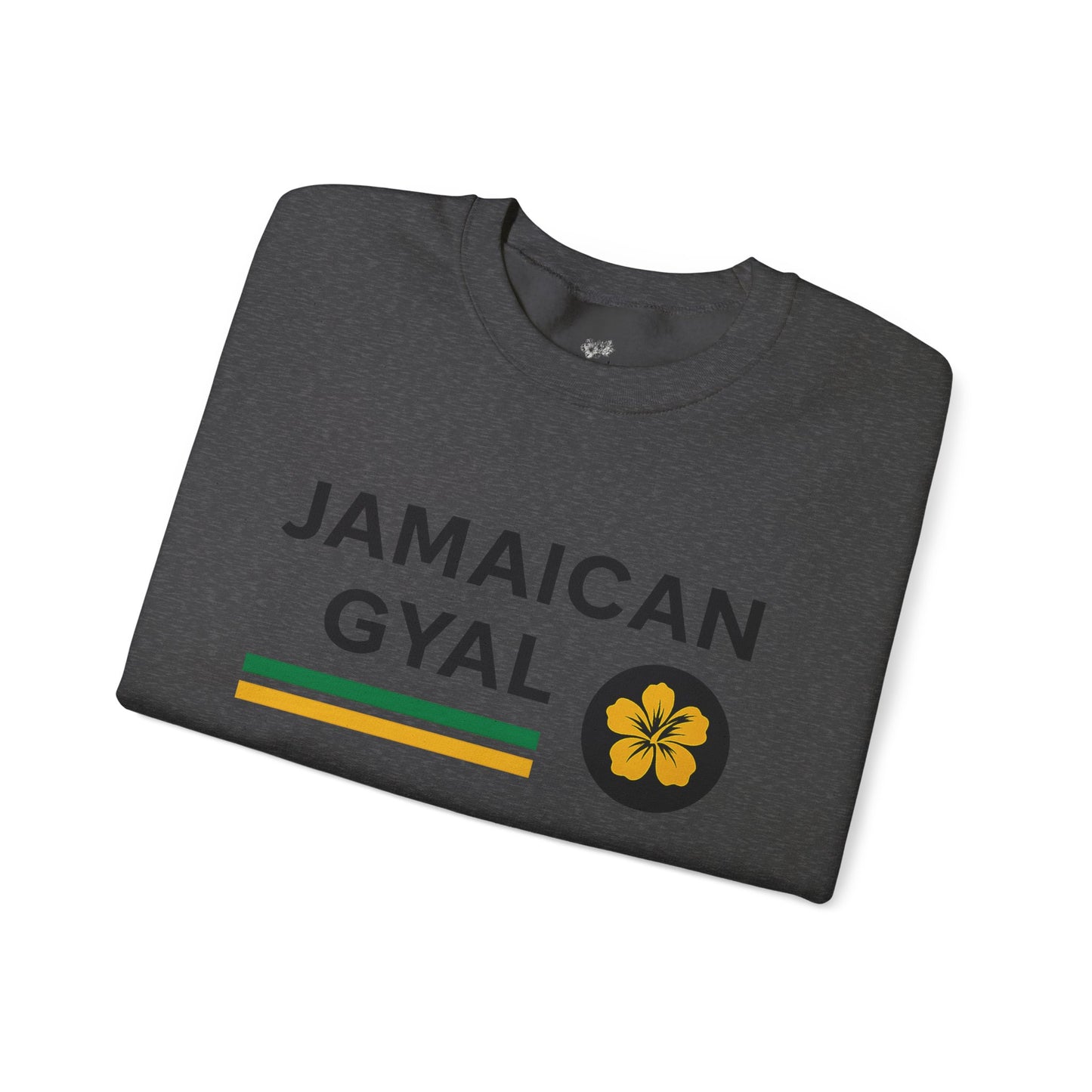 Jamaican Gyal Crewneck Sweatshirt – Reggae Flag Floral Graphic