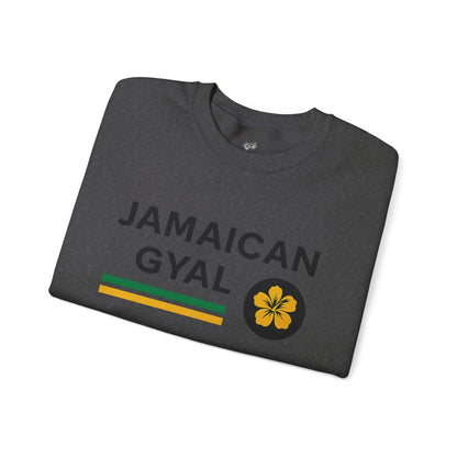 Jamaican Gyal Crewneck Sweatshirt – Reggae Flag Floral Graphic