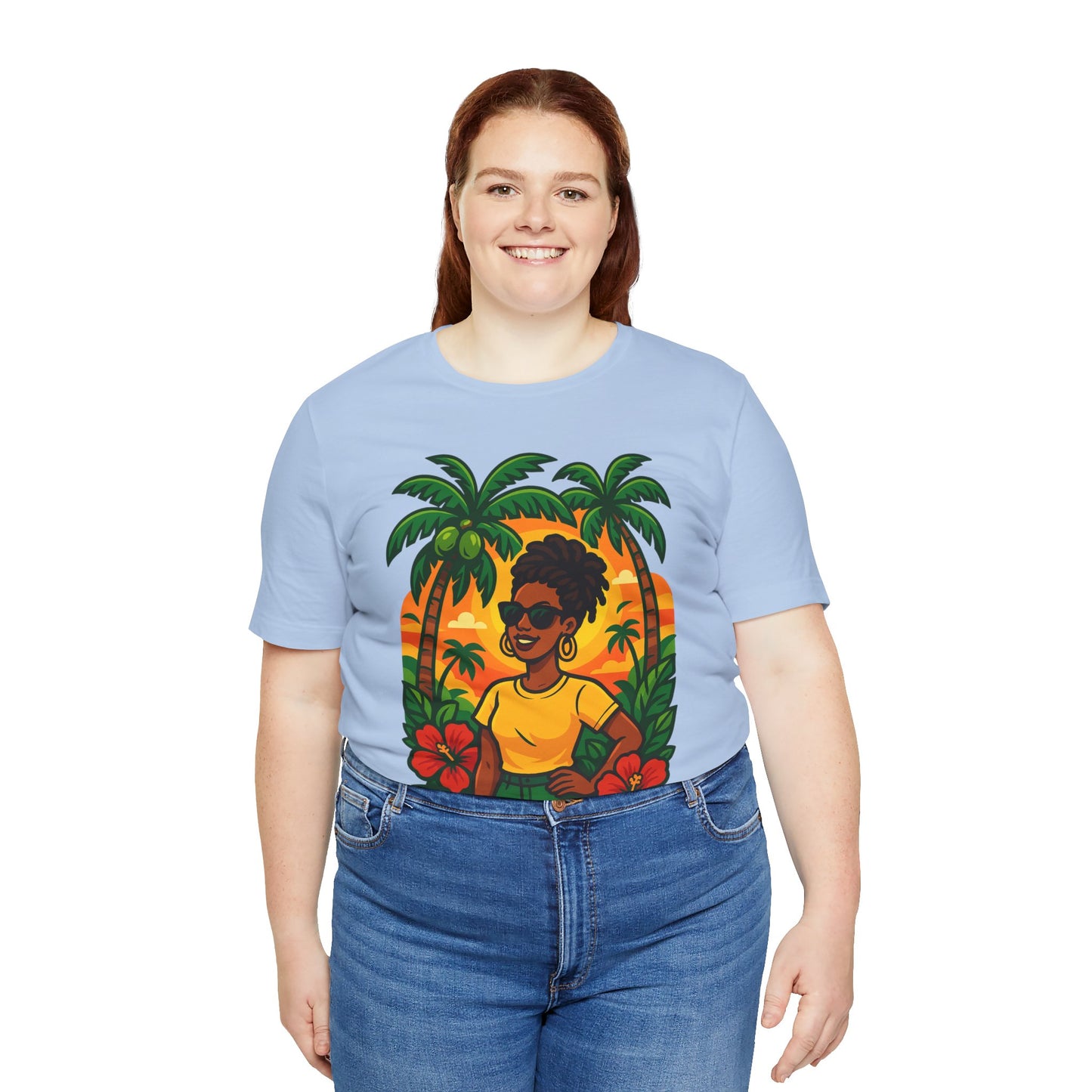 Tropical Sunset Tee - Beach Vibes, Summer Fashion, Vacation Apparel, Gift for Her, Cute Graphic Shirt