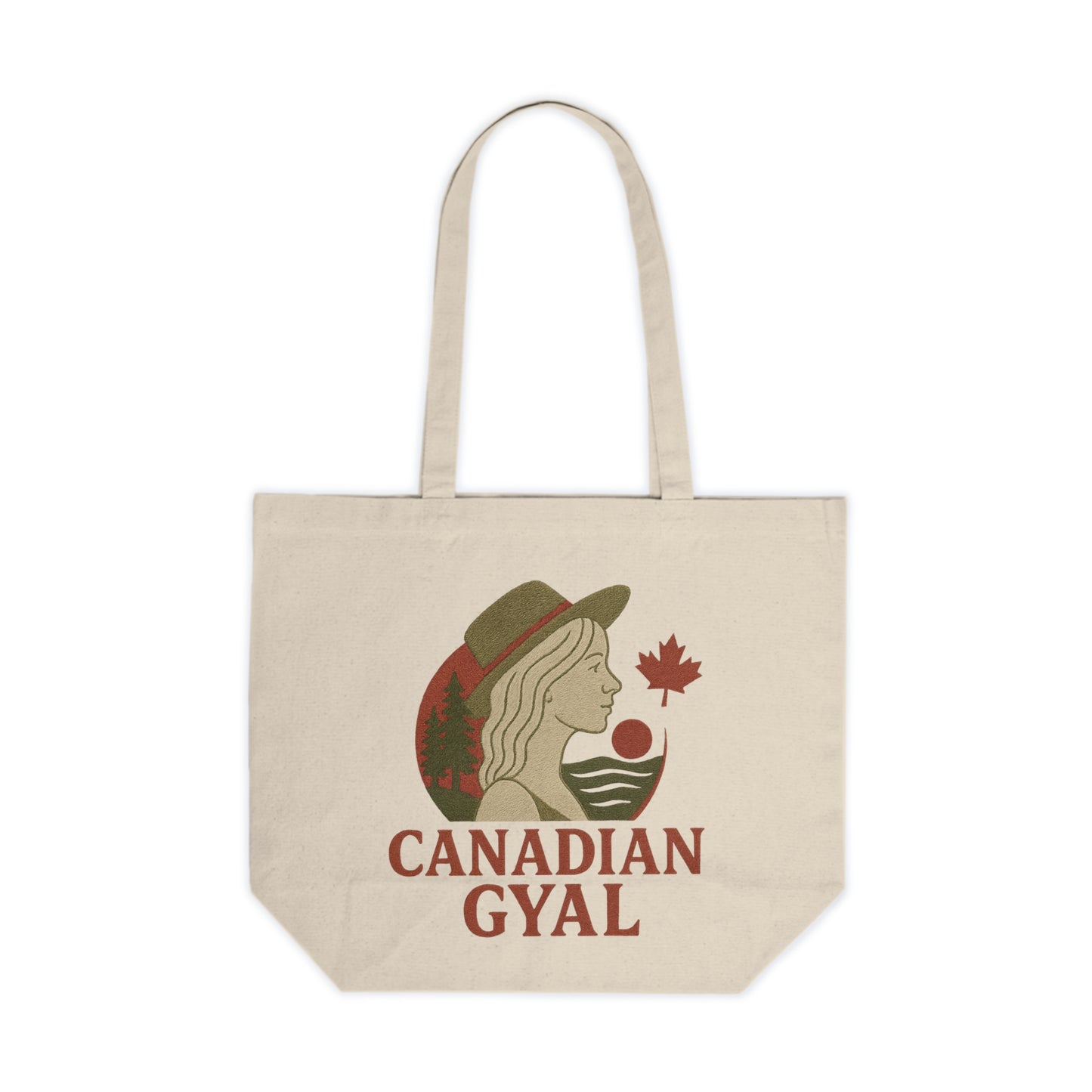 Canadian Gyal Canvas Shopping Tote, Eco-Friendly Bag, Reusable Grocery Tote, Canada Inspired Gift, Cute Travel Tote