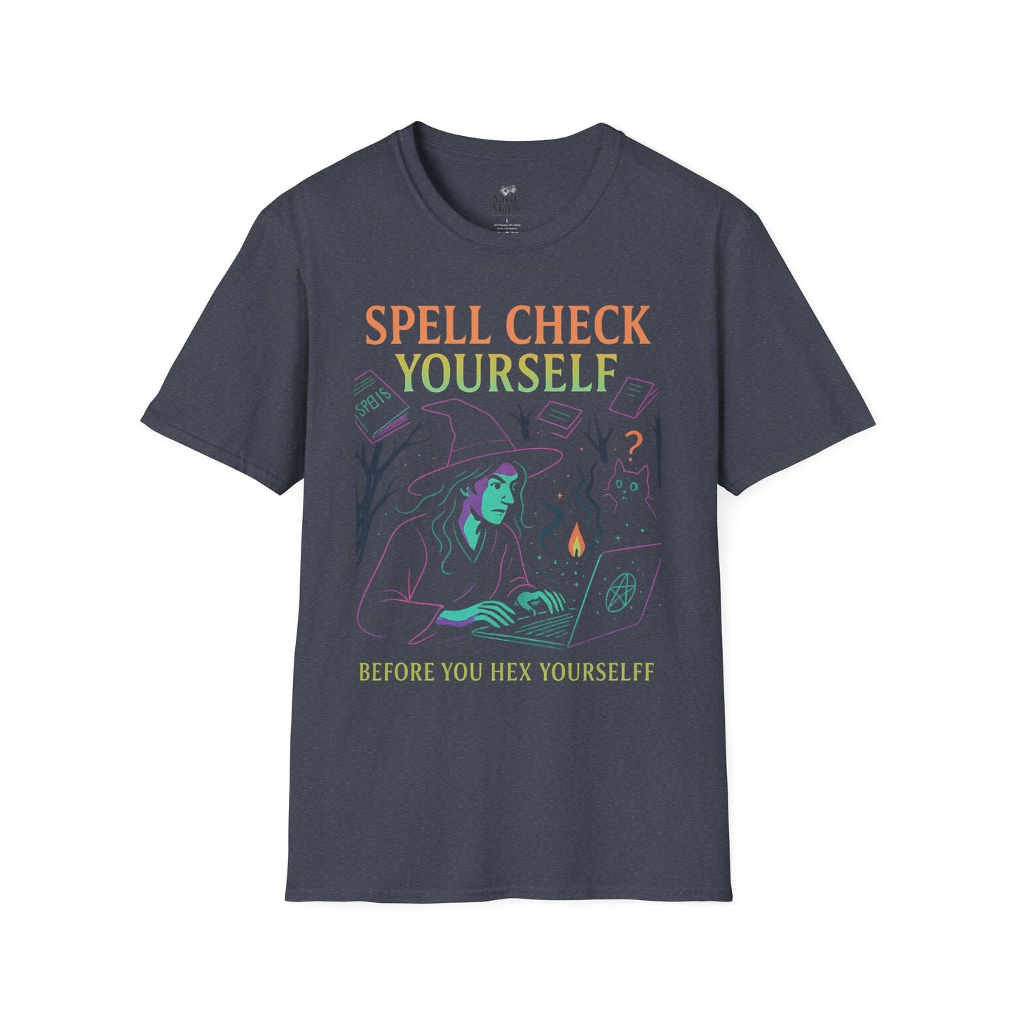 Spell Check Yourself Witchy T-Shirt, Fun Graphic Tee for Witch Lovers, Halloween Shirt, Cozy Casual Wear, Unisex Softstyle Tee