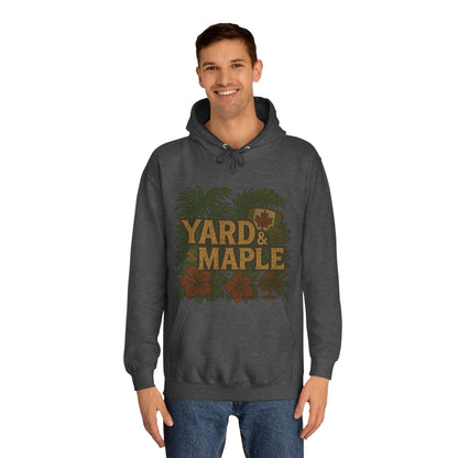 Cozy Unisex College Hoodie - Yard & Maple, Casual Wear, Student Gift, Outdoor Activity Sweater, Fall Fashion