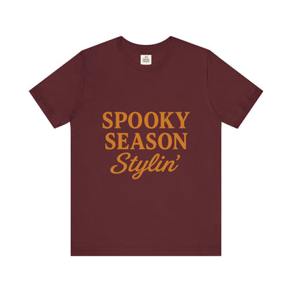 Spooky Season Stylin' Unisex Tee, Halloween Shirt, Autumn Apparel, Fall Outfit, Party Wear, Casual Top