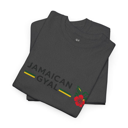 Jamaican Gyal Floral Tee - Caribbean Pride Graphic T-Shirt