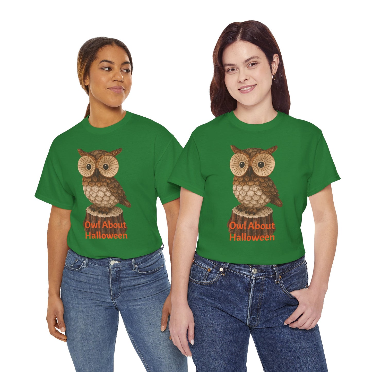 Halloween Owl Tee, Perfect for Fall Celebrations, Unisex Cotton Shirt, Cute Gift for Owl Lovers, Halloween Party Apparel, Fun Autumn Wear