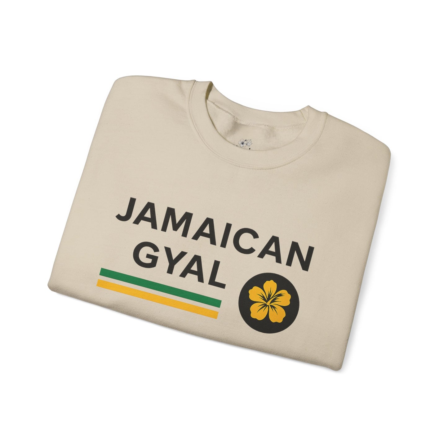Jamaican Gyal Crewneck Sweatshirt – Reggae Flag Floral Graphic