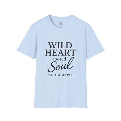 Wild Heart Unisex Softstyle T-Shirt | Inspirational Tee, Gift for Nature Lovers, Casual Wear, Birthday Gift, Boho Style
