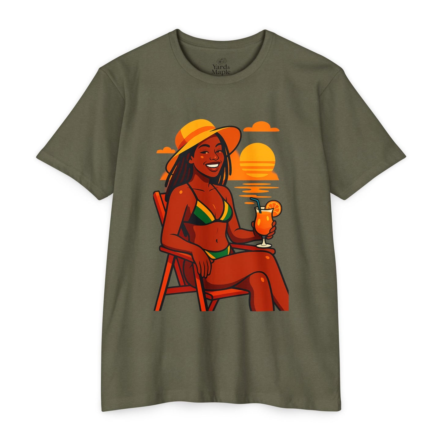 Summer Vibes T-Shirt, Beachwear, Vacation Tee, Casual Shirt, Gift for Her, Tropical Graphic T-shirt