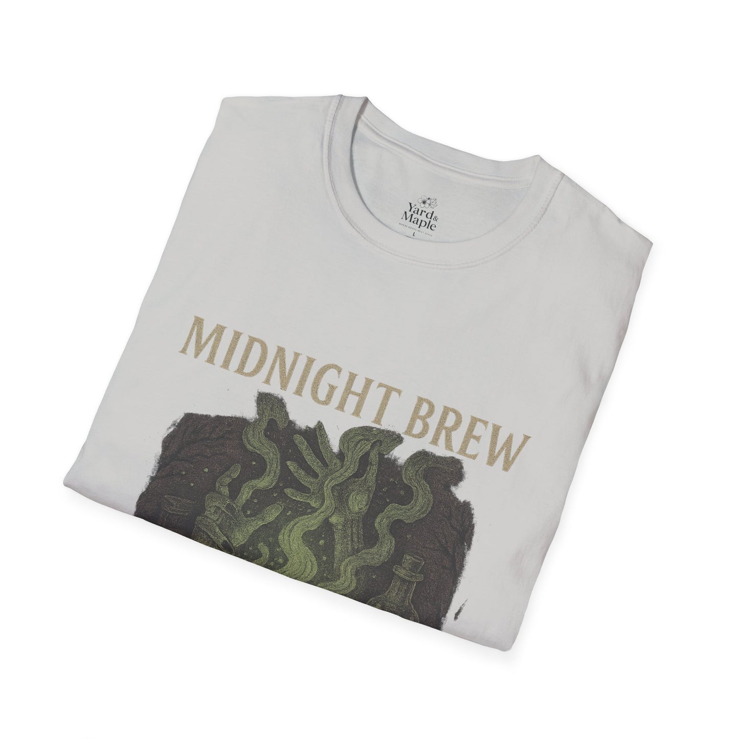 Midnight Brew Unisex T-Shirt, Witchy Tee, Halloween Apparel, Casual Wear, Fun Gift, Cozy Essentials