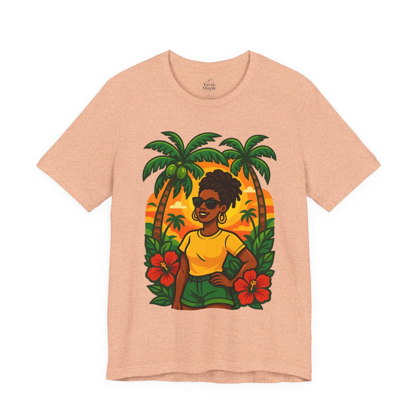Tropical Sunset Tee - Beach Vibes, Summer Fashion, Vacation Apparel, Gift for Her, Cute Graphic Shirt