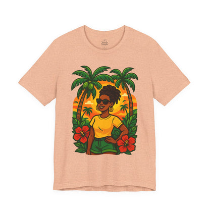 Tropical Sunset Tee - Beach Vibes, Summer Fashion, Vacation Apparel, Gift for Her, Cute Graphic Shirt