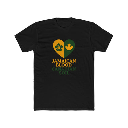 Jamaican-Canadian Pride Tee, Unisex Cotton Crew Shirt, Cultural Heritage Apparel, Gift for Canadians, Travel and Lifestyle Wear