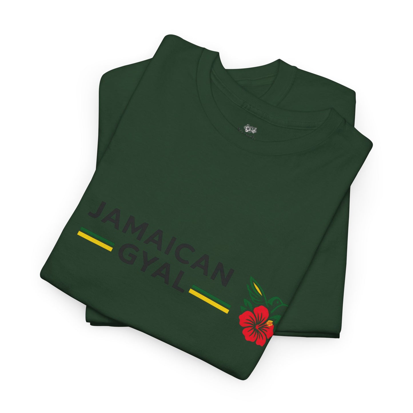 Jamaican Gyal Floral Tee - Caribbean Pride Graphic T-Shirt