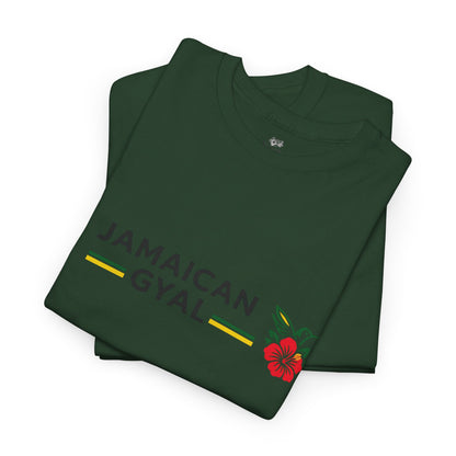 Jamaican Gyal Floral Tee - Caribbean Pride Graphic T-Shirt