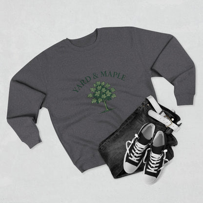 Cozy Unisex Crewneck Sweatshirt with Yard & Maple Design, Gift for Nature Lovers, Fall Fashion, Eco-Friendly Apparel, Casual Wear