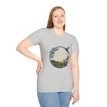 One Love Nature-Inspired T-Shirt, Unisex Tee, Stylish Apparel, Eco-Friendly Gift, Summer Fashion, Inspirational T-Shirt