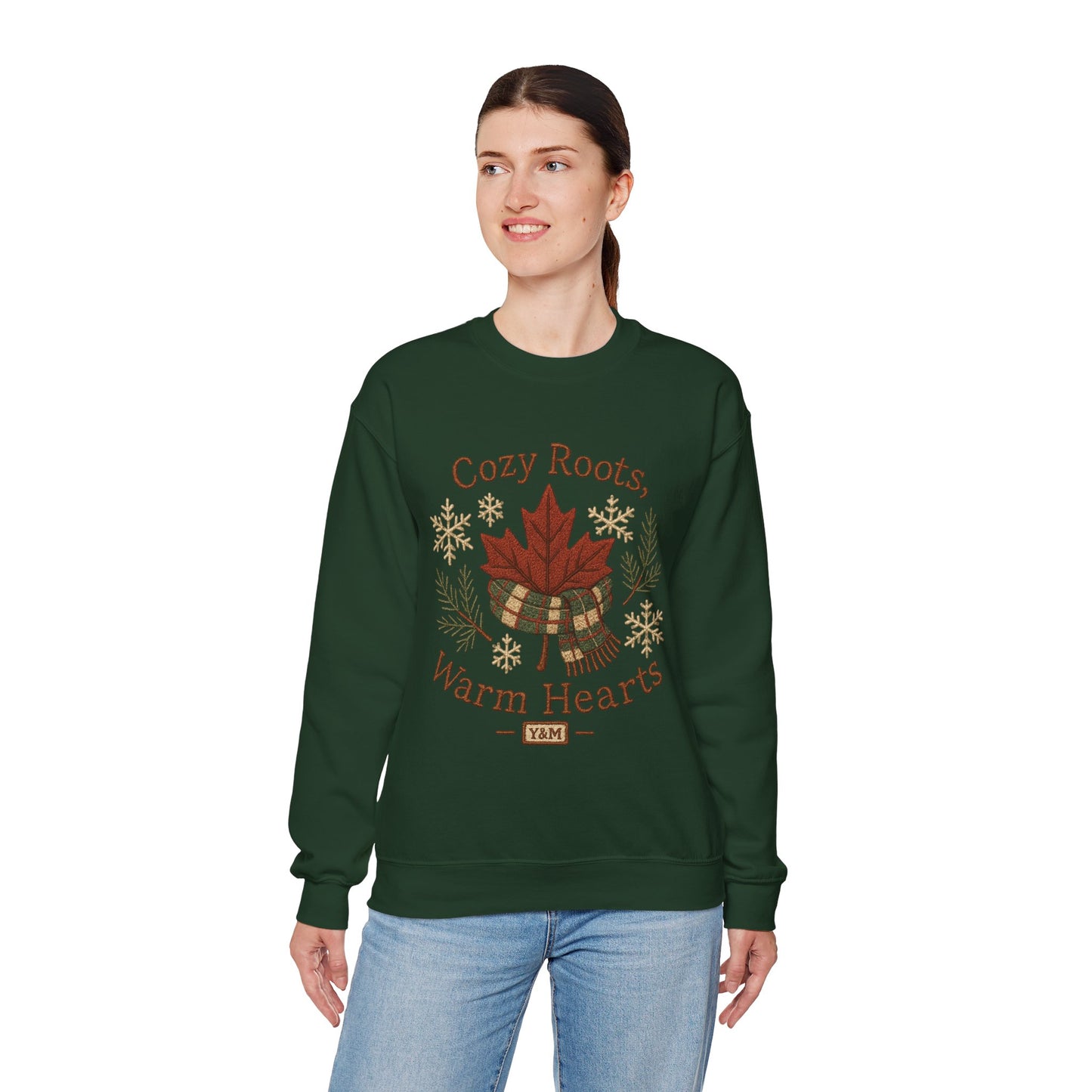 Cozy Roots Crewneck Sweatshirt: Warm Hearts Gift, Fall Fashion, Winter Apparel, Unisex Sweatshirt, Holiday Sweater