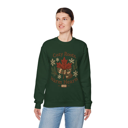Cozy Roots Crewneck Sweatshirt: Warm Hearts Gift, Fall Fashion, Winter Apparel, Unisex Sweatshirt, Holiday Sweater