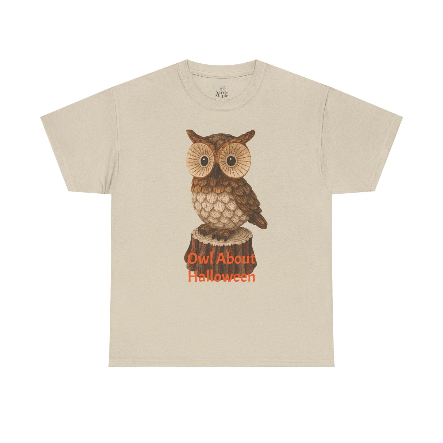 Halloween Owl Tee, Perfect for Fall Celebrations, Unisex Cotton Shirt, Cute Gift for Owl Lovers, Halloween Party Apparel, Fun Autumn Wear