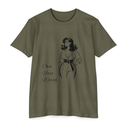 Empowering Quote T-Shirt | Own Your Worth Tee, Inspirational Fashion, Gift for Her, Motivational Apparel, Everyday Style