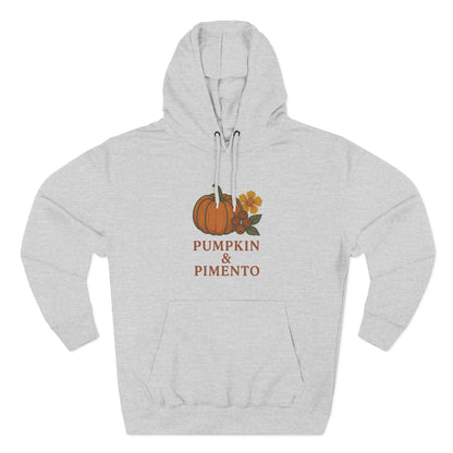 Pumpkin & Pimento Fleece Hoodie | Cozy Fall Sweater, Autumn Fashion, Comfortable Casual Wear, Gift for Pumpkin Lovers, Halloween Apparel