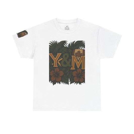 Tropical Vibes Unisex Heavy Cotton Tee, Casual Wear, Perfect for Summer, Beach Days, Gift for Him/Her