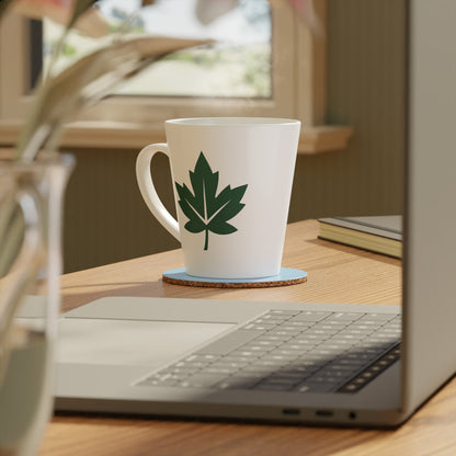 Green Leaf Latte Mug | Eco-Friendly Coffee Cup, Nature Lover Gift, Plant Lover Mug, Home Decor, Birthday Gift