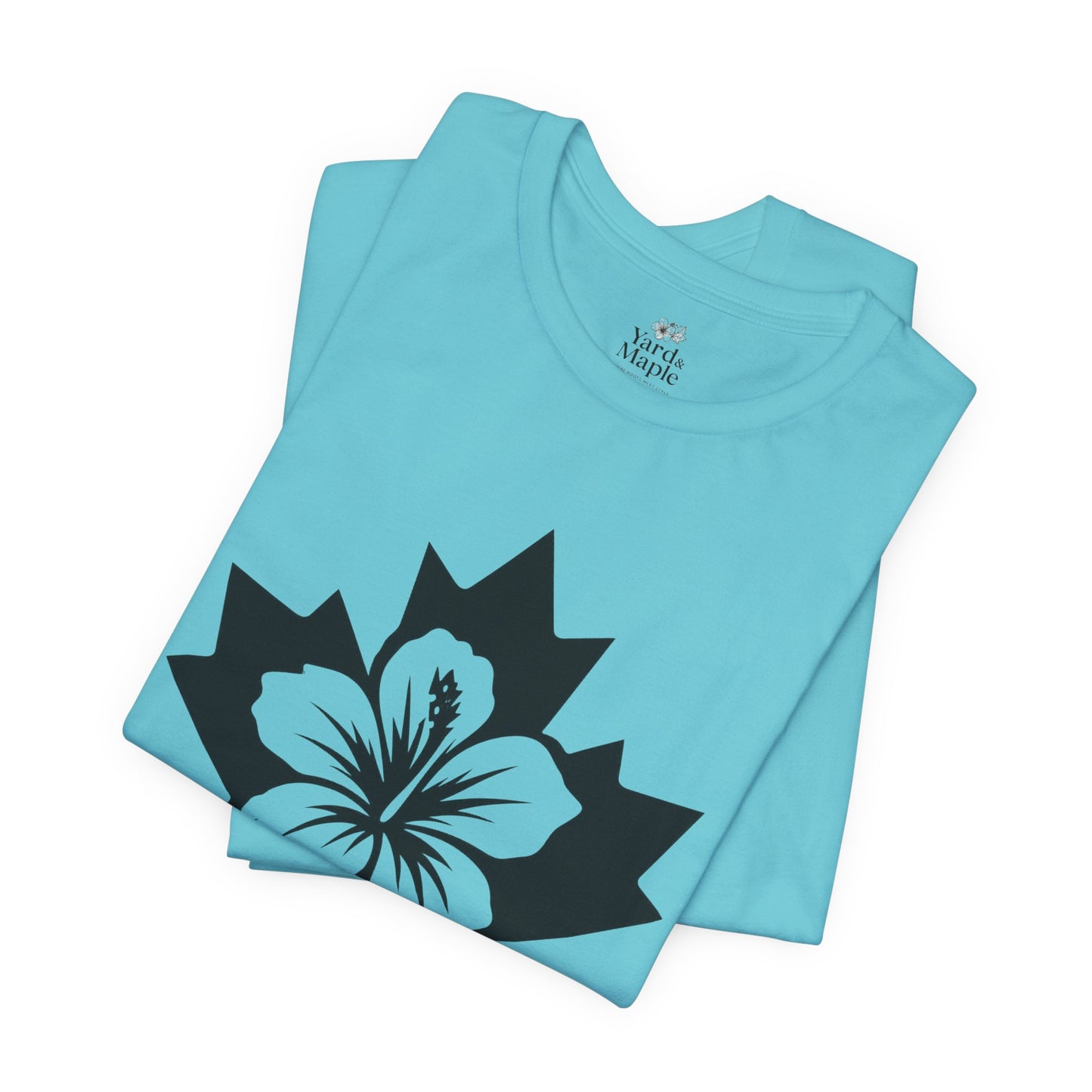 Maple Leaf Hibiscus Tee – Canadian Tropical Floral T-Shirt