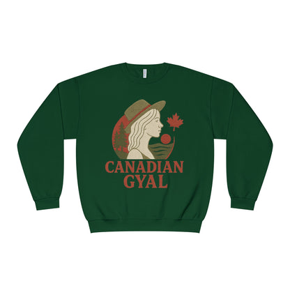 Canadian Gyal Sweatshirt, Cozy Crewneck for Fall, Perfect Gift for Canadians, Great for Thanksgiving, Casual Wear