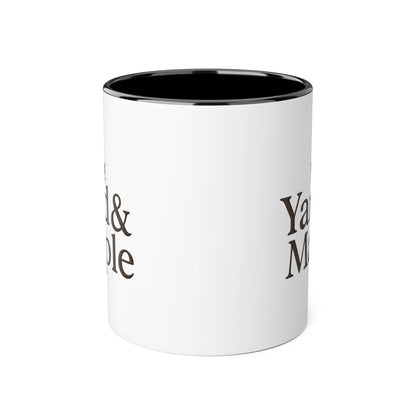 Yard & Maple Accent Mug - Cozy Coffee Cup, Perfect for Home/Office, Great Gift for Coffee Lovers, Autumn Decor, Unique Beverage Mug