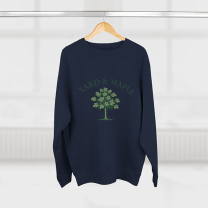 Cozy Unisex Crewneck Sweatshirt with Yard & Maple Design, Gift for Nature Lovers, Fall Fashion, Eco-Friendly Apparel, Casual Wear