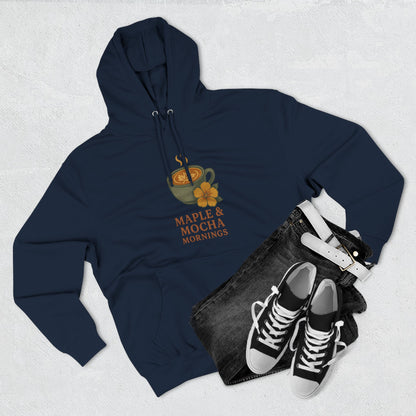 Cozy Maple & Mocha Fleece Hoodie, Perfect for Mornings, Autumn Fashion, Casualwear, Gift for Coffee Lovers