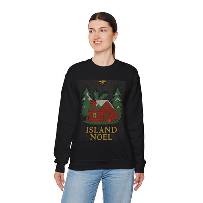 Cozy Holiday Sweatshirt - Island Noel Design, Unisex Christmas Crewneck, Winter Apparel, Gift for Him/Her, Seasonal Fashion