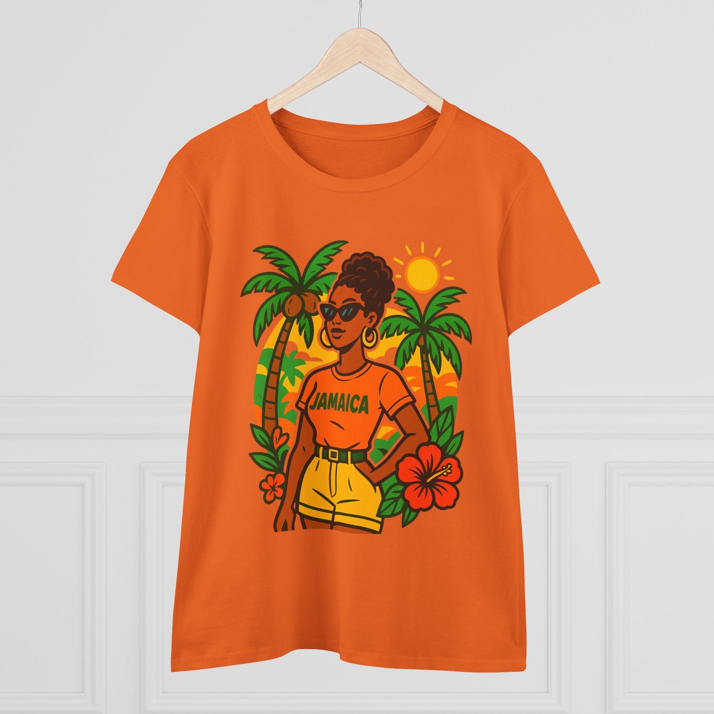 Tropical Vibes Tee, Jamaica Graphic Shirt, Summer Fashion, Vacation Wear, Beach Outfit, Gift for Her