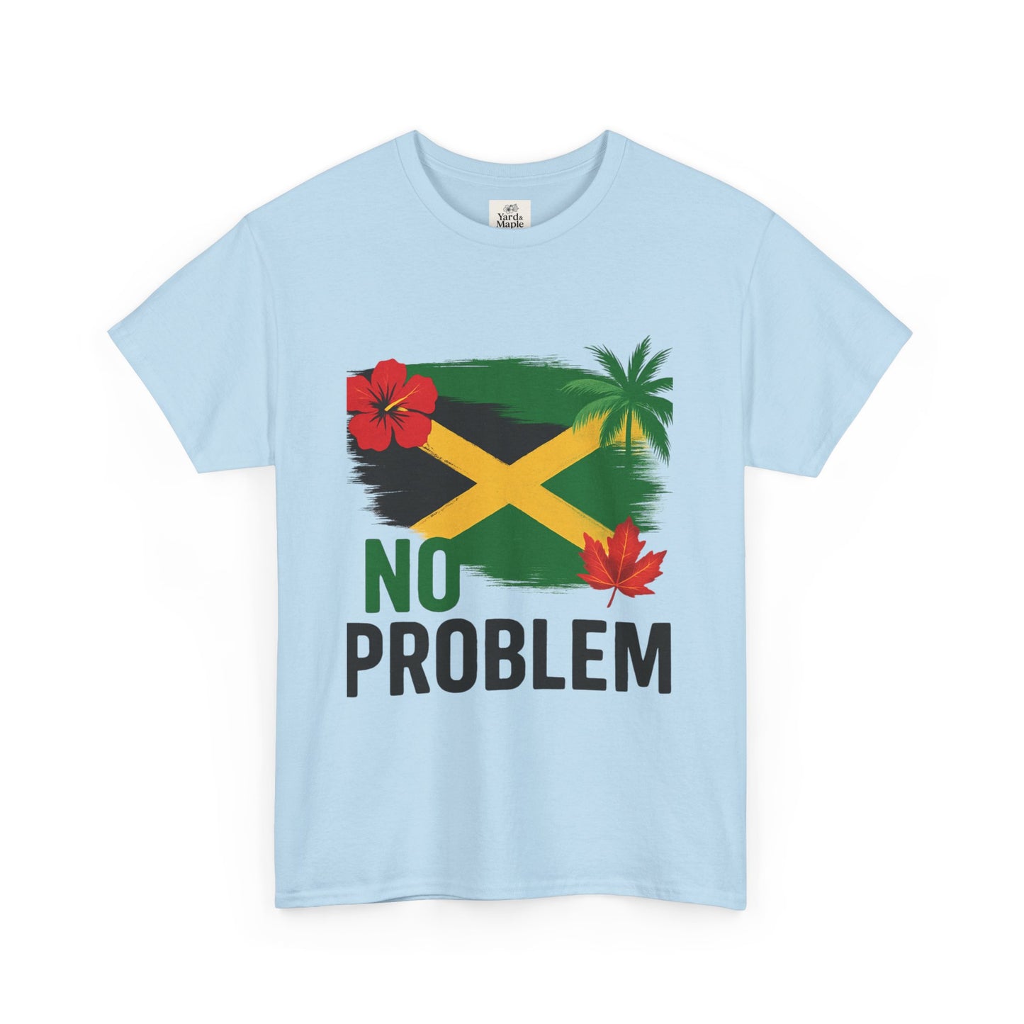 Jamaican Vibes Tee, Unisex Heavy Cotton T-Shirt with Tropical Design, Perfect for Summer and Festivals, Casual Wear, Gift Idea