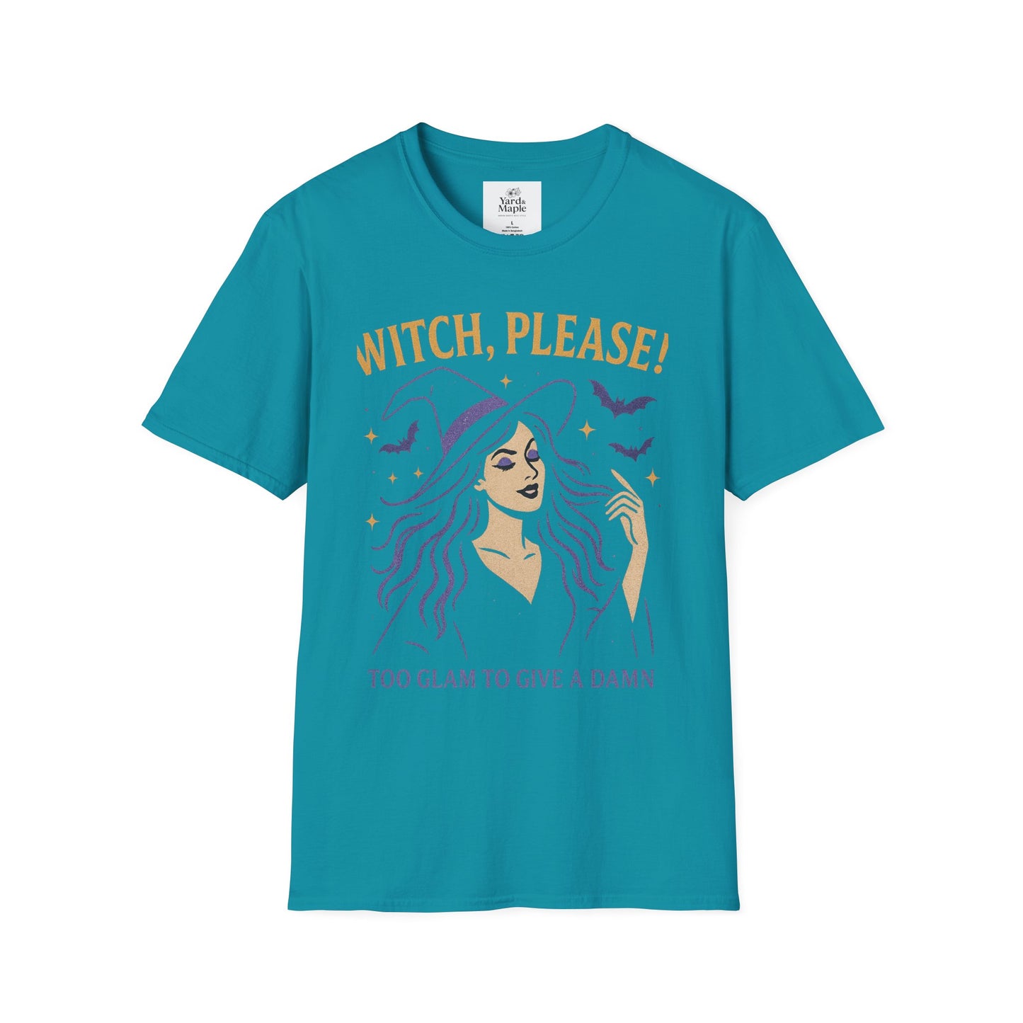 Witch Please Glam T-Shirt, Halloween Costume, Celestial T-Shirt, Gift for Her, Witchy Vibes, Boho Tee, Spooky Season Wear