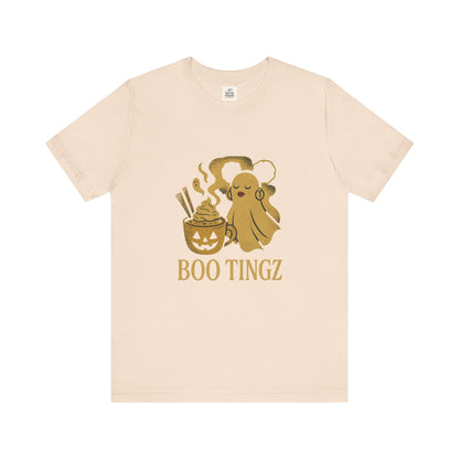 Spooky Ghost 'Boo Tingz' Tee for Halloween Fun