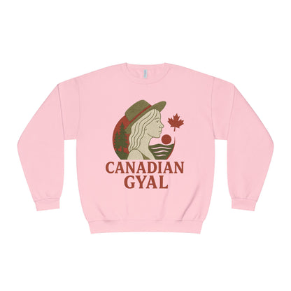 Canadian Gyal Sweatshirt, Cozy Crewneck for Fall, Perfect Gift for Canadians, Great for Thanksgiving, Casual Wear