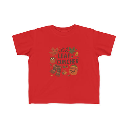 Autumn Toddler Tee, Lil Leaf Cuncher Shirt, Kids Fall Apparel, Cute Fall T-Shirt, Baby Shower Gift, Thanksgiving Outfit