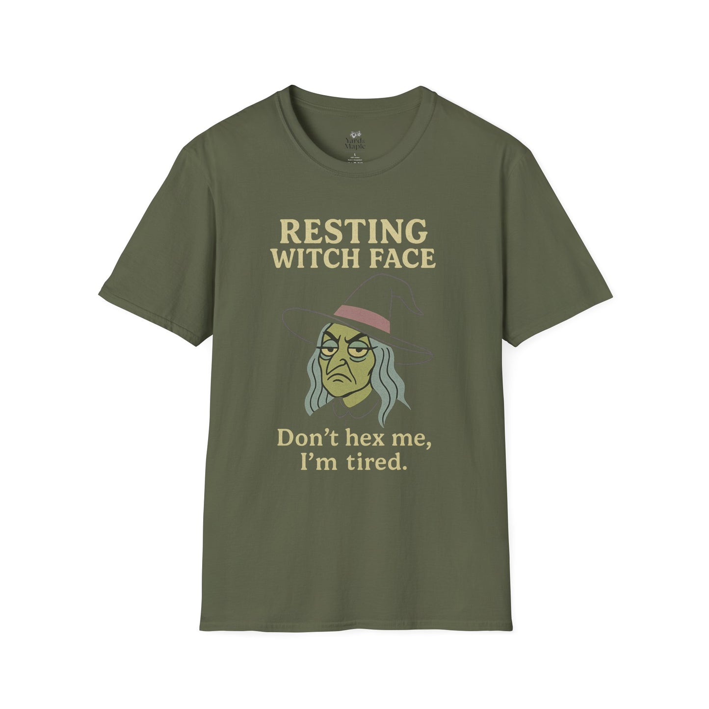 Resting Witch Face Unisex T-Shirt, Halloween Tee, Funny Witch Shirt, Gift for Her, Cute Casual Top, Spooky Season Apparel