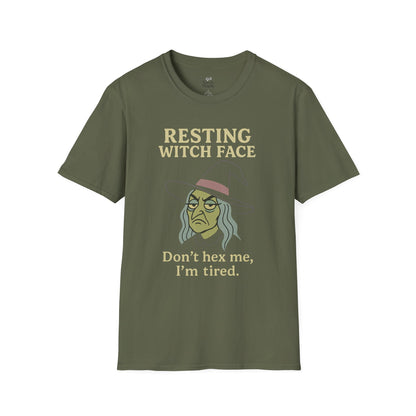 Resting Witch Face Unisex T-Shirt, Halloween Tee, Funny Witch Shirt, Gift for Her, Cute Casual Top, Spooky Season Apparel