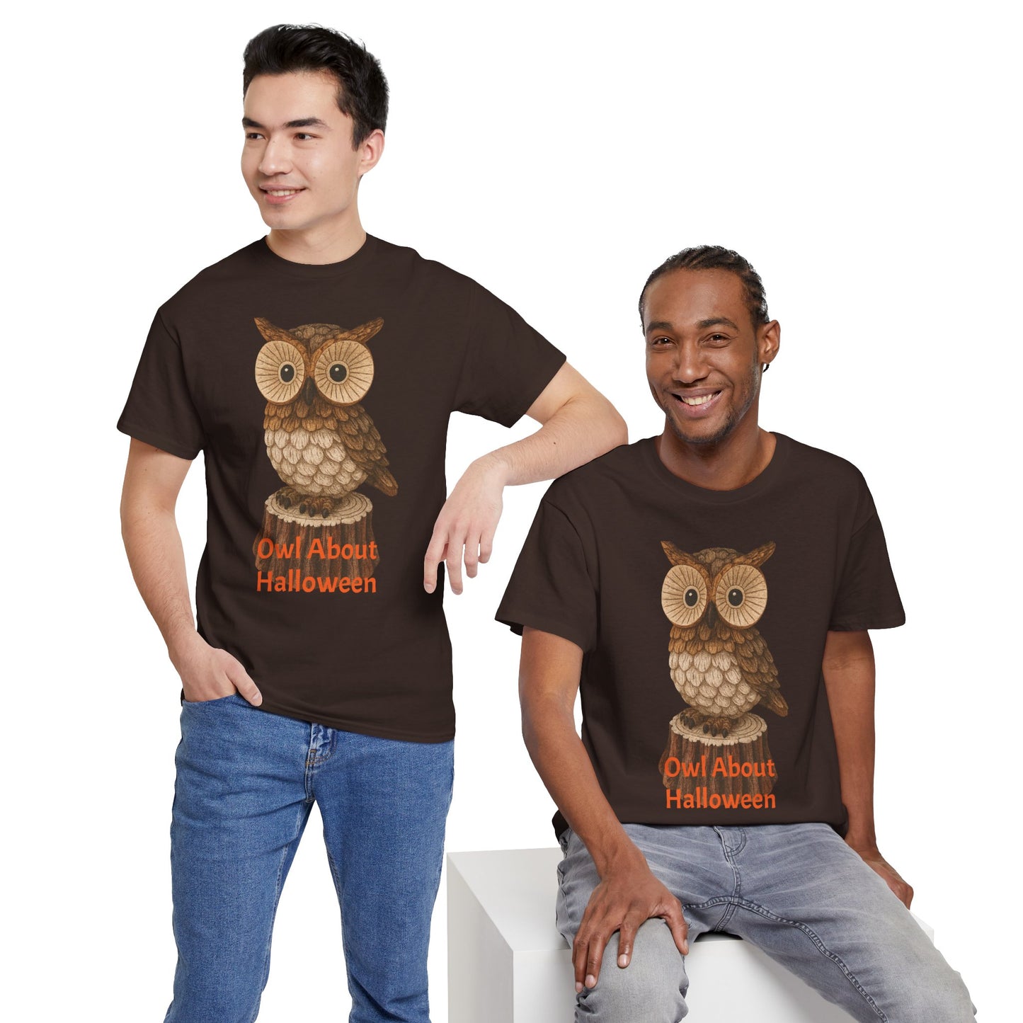 Halloween Owl Tee, Perfect for Fall Celebrations, Unisex Cotton Shirt, Cute Gift for Owl Lovers, Halloween Party Apparel, Fun Autumn Wear